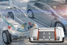 Transparent Electric Vehicle at Charging Station