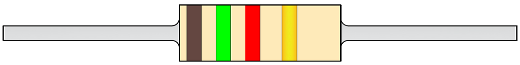 抵抗器のカラーコード: 4 バンド抵抗器
