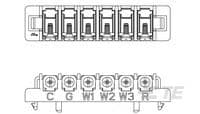 Assembly, 6 Posn Terminal Strip, 8-32-1-1811495-6