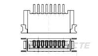 FPC 1.0 PITCH, NON-ZIF, 23P, SMT-2-1734797-3