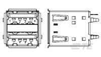 USB A RECP., Vertical type-1-1775066-1