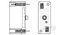 RECEPT BLK LOADED,54 POSN,HDR-3-204690-0