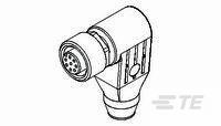 M12 x 1.0 angled socket 8pos shld A-2273204-1