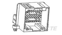 36pos MQS .63 header 90deg-284520-1