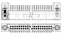 HDI PIN ASSY 2 ROW 50 POS R/A-533295-4