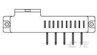 CONNECTOR, PIN, RIGHT ANGLE,SOLDER,FLAT-6651646-1