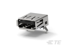 Std USB Type A, R/A, T/H, Natural-292303-5