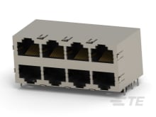 2 x 2 port multi RJ45 empilé par Ethernet Jack modulaire pour l'application  d'émetteur