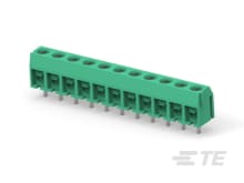 11P TB ,90deg, VT, 5mm,Green,w/interlock-1-1776266-1