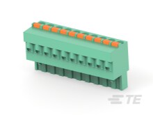 Female Spring Connector, Green, 5.08, 10-1-1986262-0