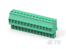 Str Plug, 3.5mm, Green, RH, 14 posn-1-1986370-4