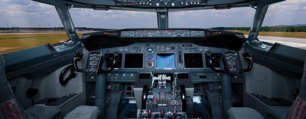 Interior of a airplane.