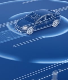 Rendering of car with antenna signals