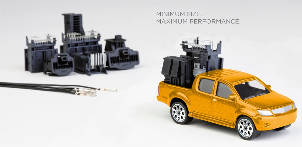 Petite voiture avec produits, Miniaturisation