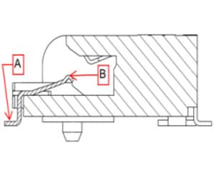 Abbildung 2: M.2-Steckverbinder 3.2H – unterer Kontakt
