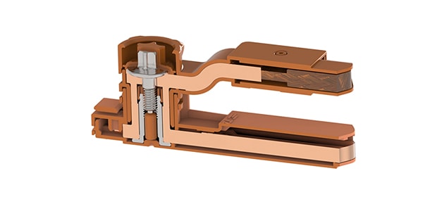 Fig. 6: Princípio funcional de uma conexão de aparafusamento de aço a aço para gerar o torque de aperto (N) e o caminho elétrico separado (A)