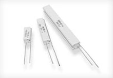 Variety of cement-housed power resistors on a white background