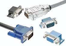 Variety of amplimite connectors on a white background