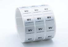 MV labels on a white background