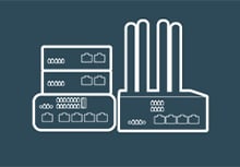 Icon outline of industrial routers