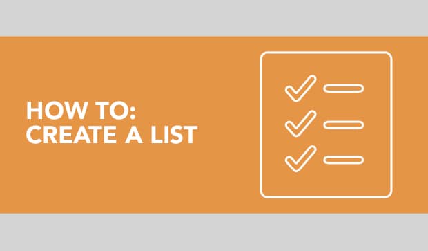Comment créer une liste